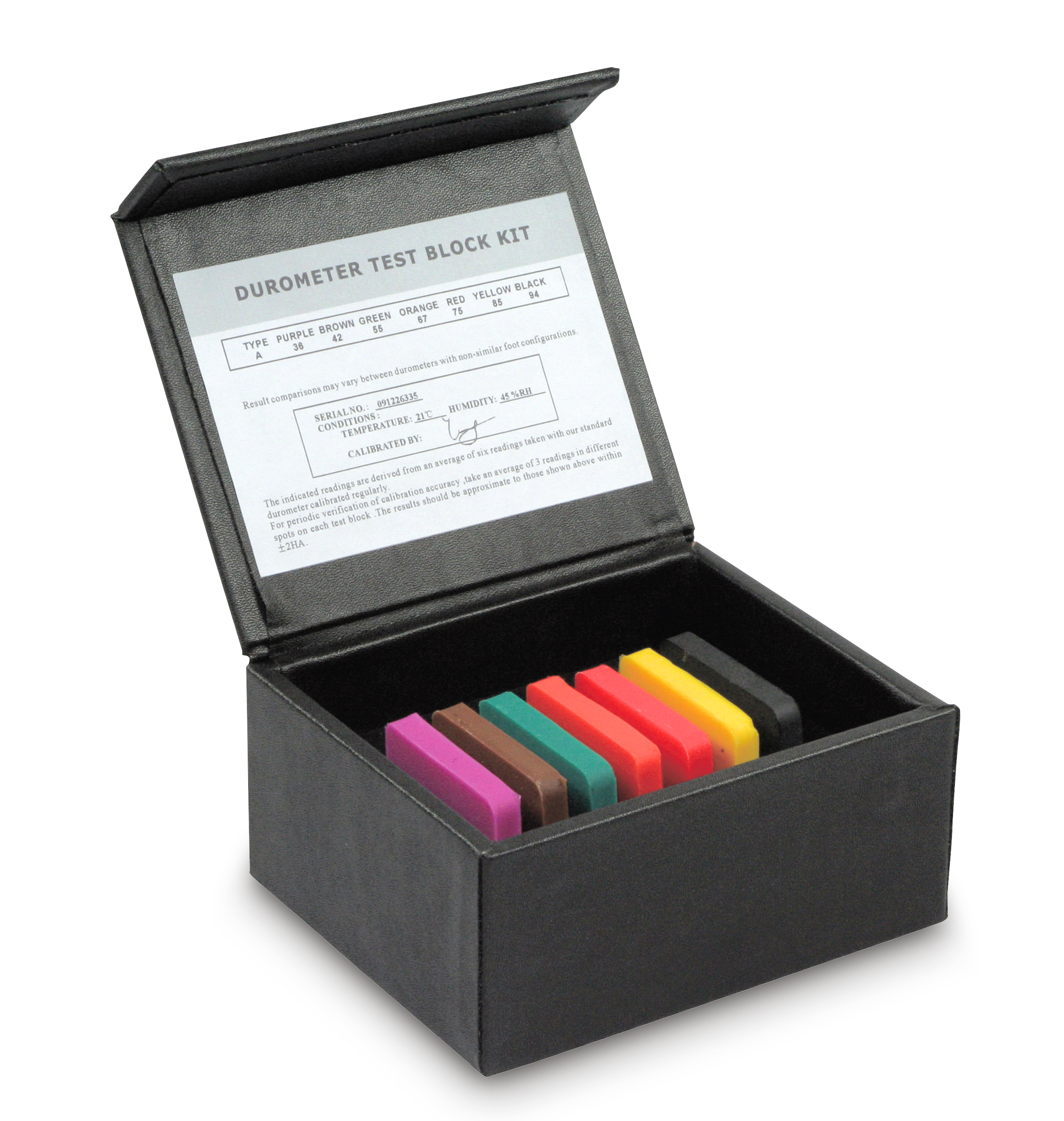 Étalonnage d'usine pour Shore bloques de référence